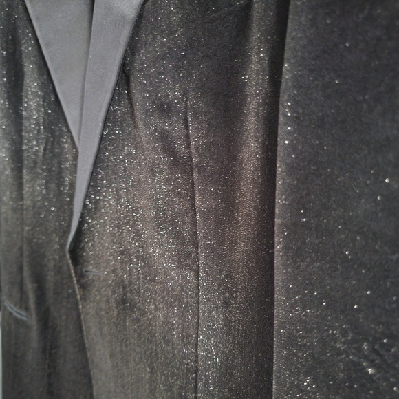 GENTS HUGO BOSS Vintage Dinner Tuxedo Jacket Size 40 Reg Black Soft Satin/Velvet - Picture 11 of 14